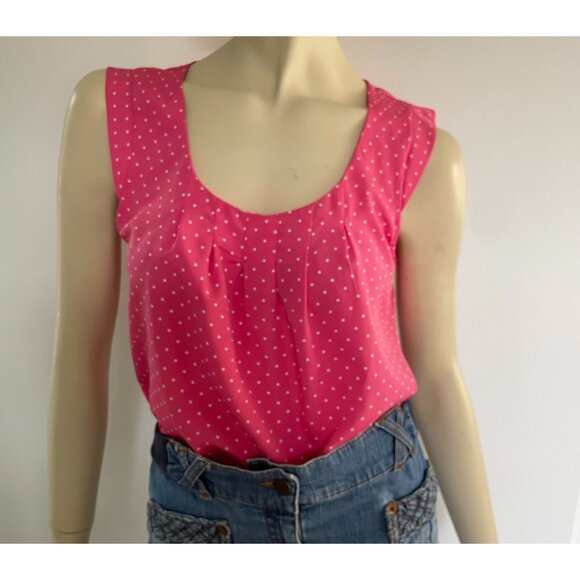 Pink Polka Dot Sleeveless Blouse, Size M, Candie’s, Size M, Barbiecore - Picture 2 of 10